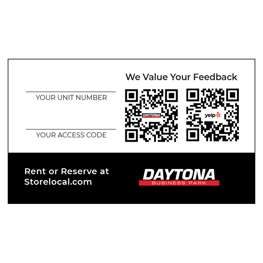 Daytona Business Card Plat Marketing