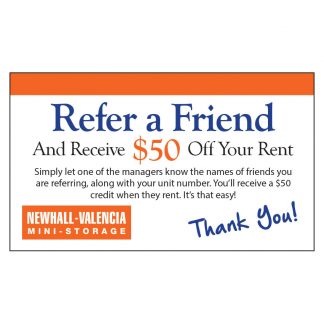 Newhall-Valencia Refer a Friend/Gate Card