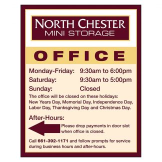North Chester Office Sign