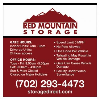 Red Mountain Storage Gate Sign