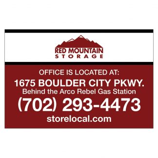 Red Mountain Storage Remote Gate Sign