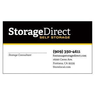 Storage Direct Fontana Business Card