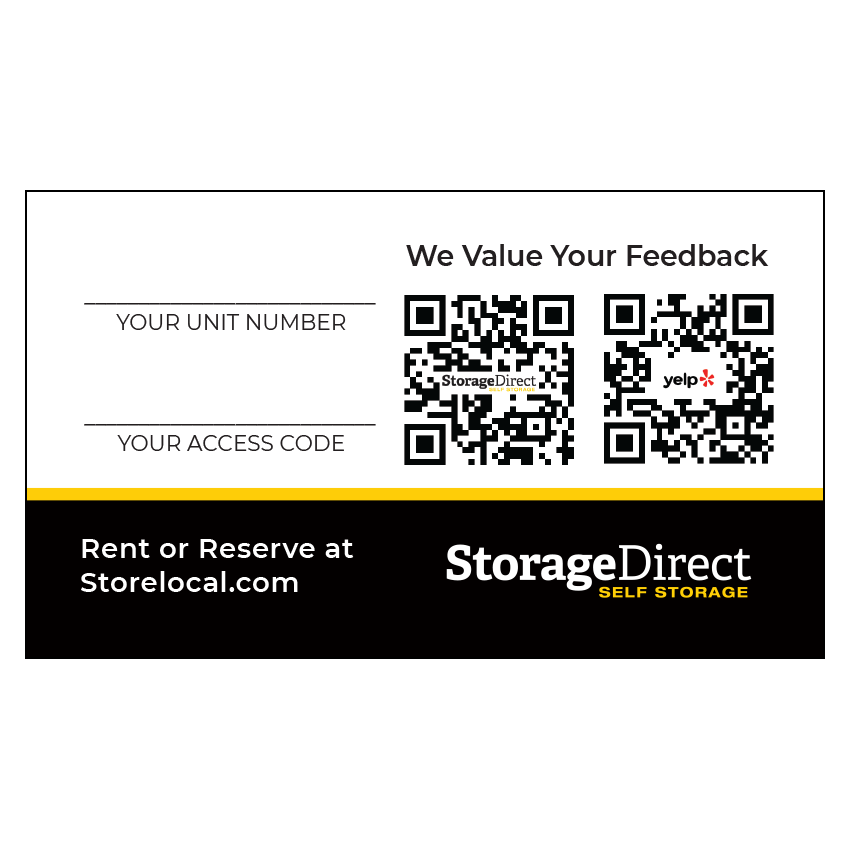 Storage Direct Kingsburg Business Card - Image 2