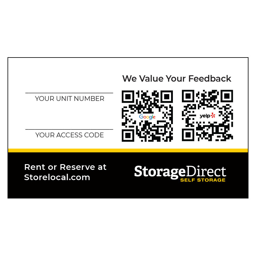 Storage Direct Roseville Business Card - Image 2