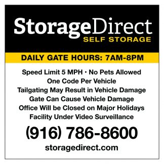 Storage Direct Roseville Gate Sign