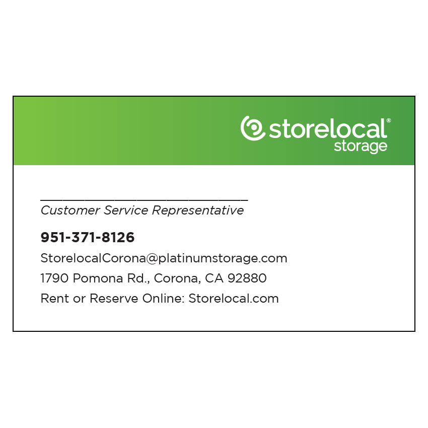 Storelocal Corona Business Card