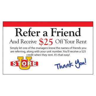 U-Store Refer a Friend/Gate Card