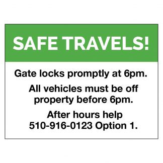 Storelocal Oakland Exit Sign