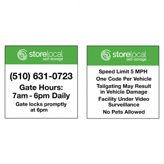 Storelocal Oakland Dual Oversized Gate Signs