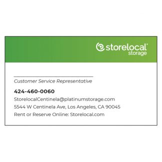 Storelocal Centinela Business Card - Customer Service Representative