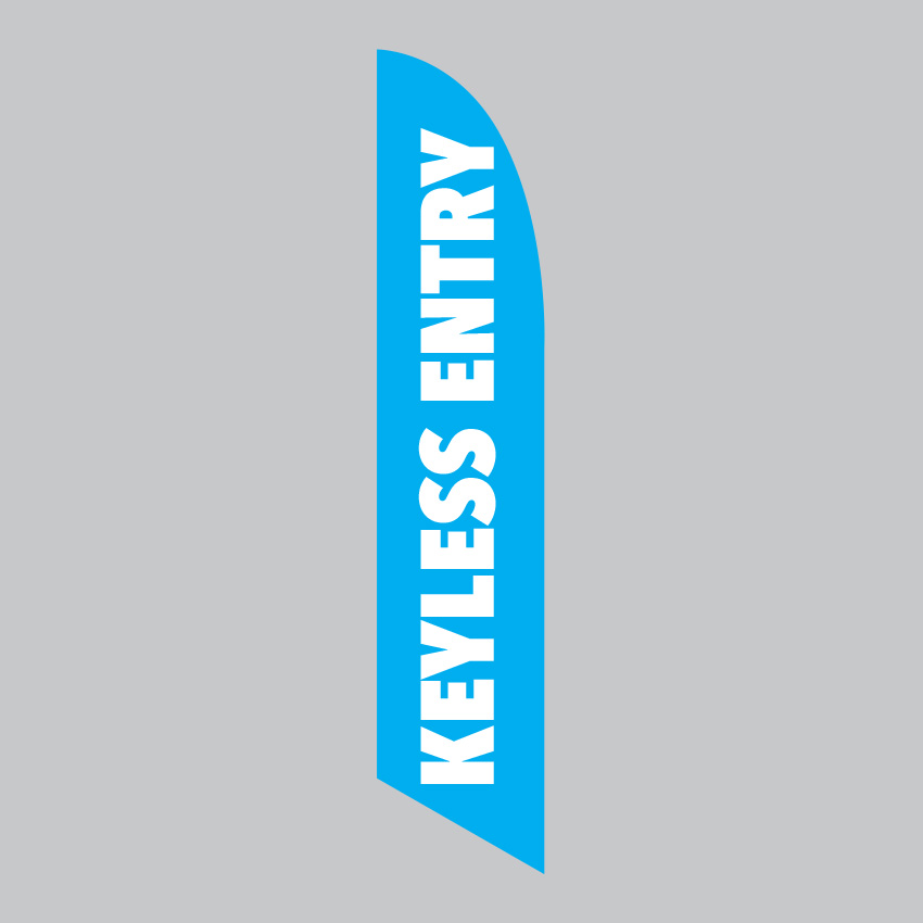 Feather Flag, 14' high, KEYLESS ENTRY