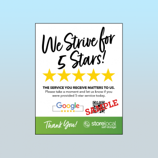 Strive for Five Storelocal Window Cling