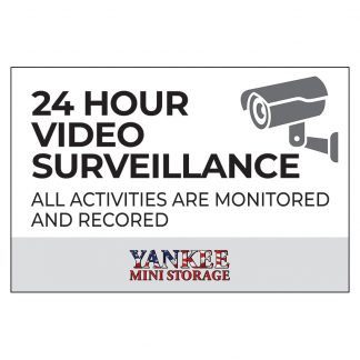 Yankee Video Surveillance Sign 18"x12"