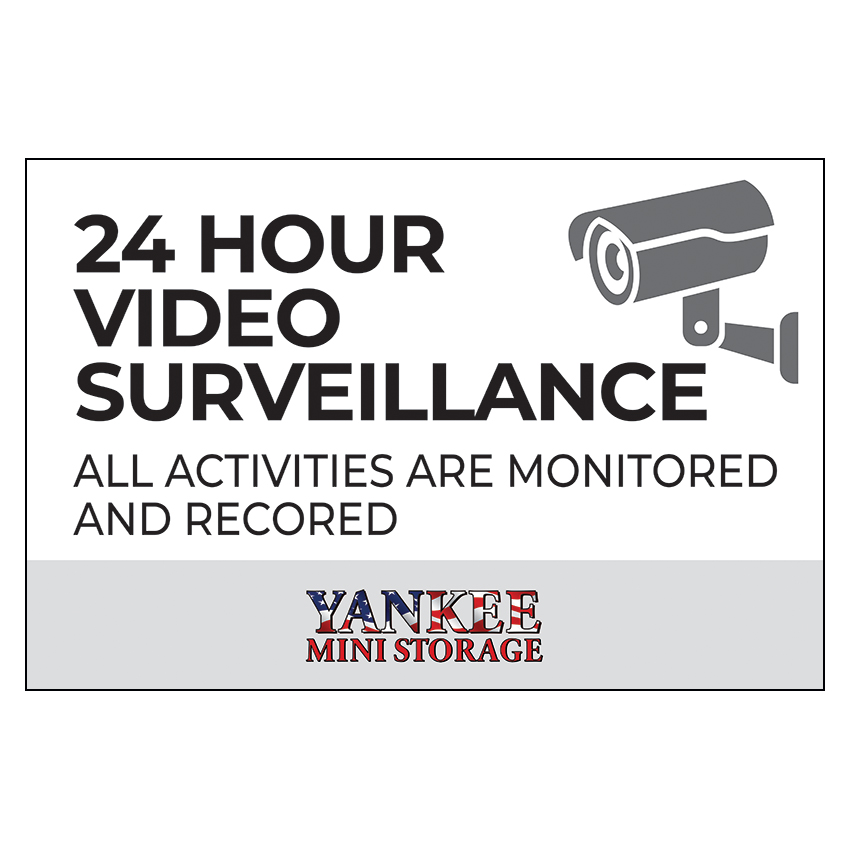 Yankee Video Surveillance Sign 18"x12"
