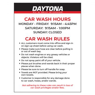 Dayton Car Wash Sign 18"x24"