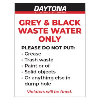 Dayton Dump Station Sign 18"x24"