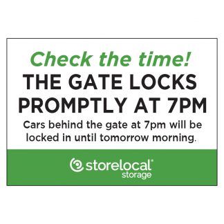 StoreLocal Oakland Check the Time Sign