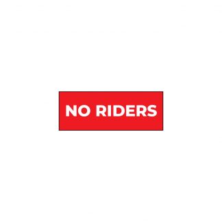 Laguna Self Storage No Rider Sticker