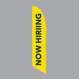 Feather Flag, 14' high, Now Hiring, Ramsey