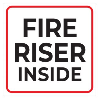 Sign - Fire Riser 18"x18"