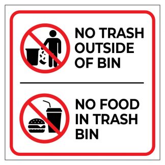 Canyon Road Trash Bin Sign 18"x18"