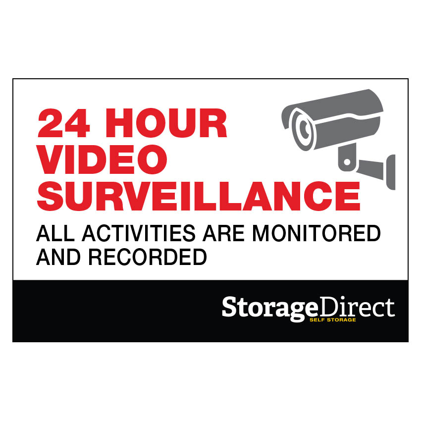 Storage Direct Surveillance Sign 18"x12"