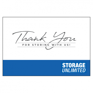 Storage Unlimited - Thank You Postcard