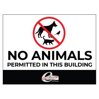 Canyon Road No Animals Sign 24"x18"