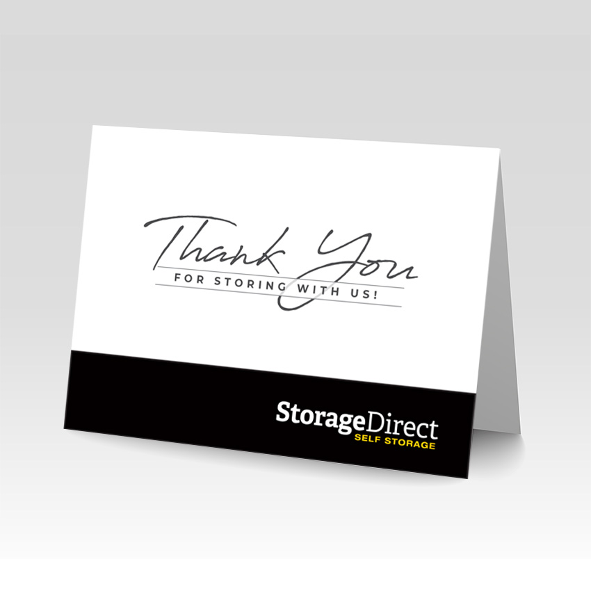 Storage Direct Fontana Thank You Greeting Card