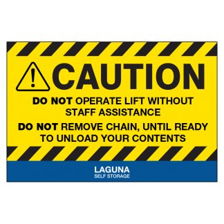 Laguna Caution Sign 18"x12"