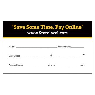 Storage Direct Cedar Park Refer a Friend/Gate Card/Review Card