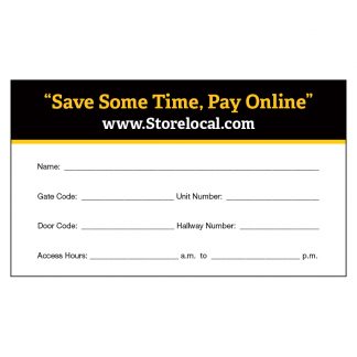 Storage Direct Willowbrook Refer a Friend/Gate Card/Review Card