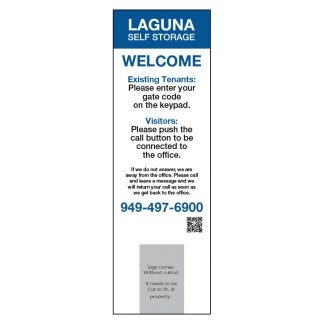 Laguna Keypad Sign 9" x28"