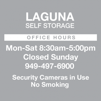 Laguna Window Decal 24" x 20" - Outside Mount