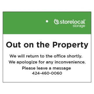 Storelocal Centinela Door Sign - Property 10"x8"