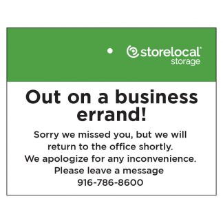 Storelocal Roseville Door Sign Errand 10"x8"