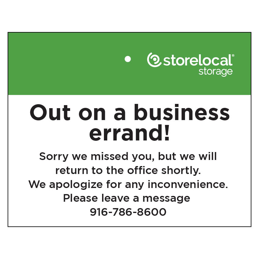 Storelocal Roseville Door Sign Errand 10"x8"