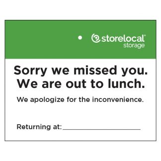 Storelocal Roseville Door Sign Lunch Whiteboard 10"x8"