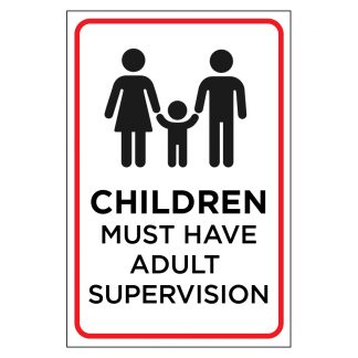 Sign "Children Must..." 12"x18"