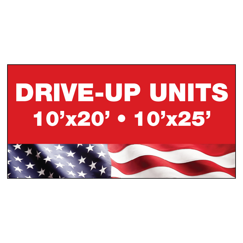 Absolute Banner Drive Up Units 4'x8'