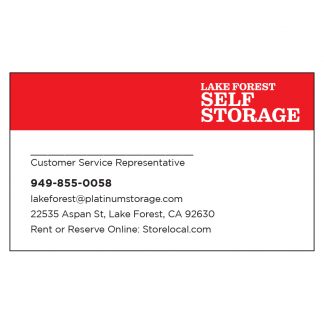 Lake Forest Business Card
