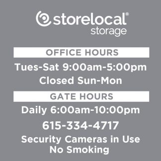Storelocal  Gallatin Window Decal