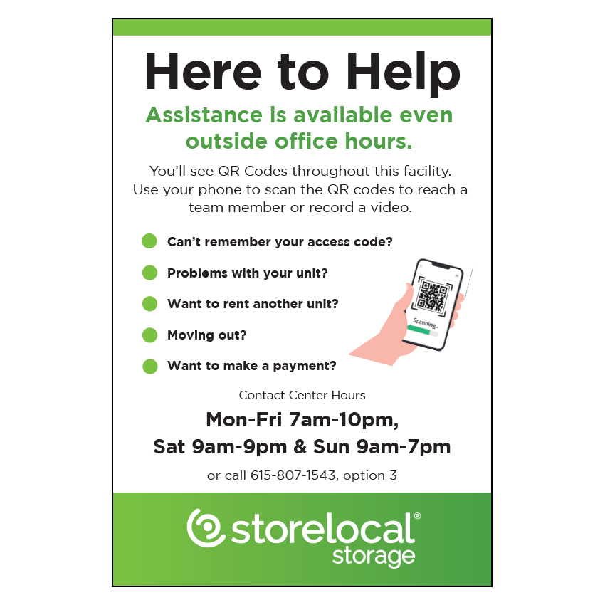 Liveswitch Here to Help 12"x18" Countertop Sign - Image 2