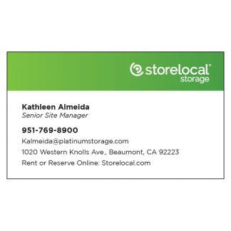 Storelocal Beaumont Business Card - Senior Site Manager