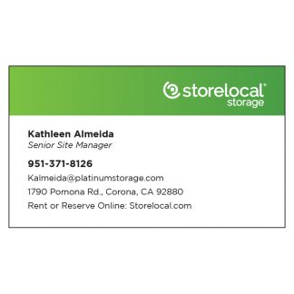 Storelocal Corona Business Card - Senior Site Manager