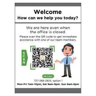 Unbranded Liveswitch Welcome 22"x30" Window Cling