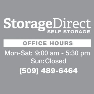 Storage Direct Francis Window Decal