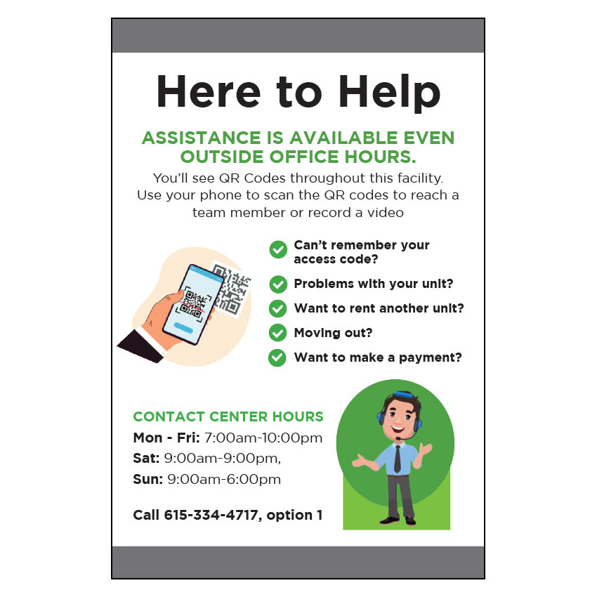 Unbranded Liveswitch Here to Help 12"x18" Countertop Sign - Image 2