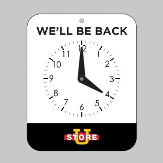 U Store Clock Sign