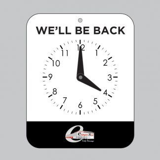 Canyon Road Clock Sign